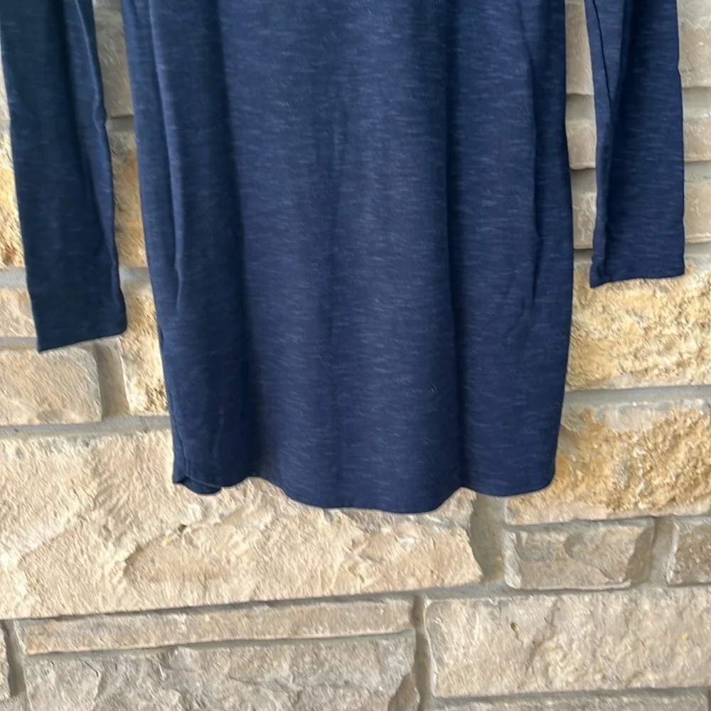 Abercrombie & Fitch Heathered Navy Turtleneck Tunic Top Size Small - Picture 8 of 12